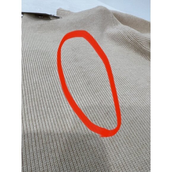 NWD CHELSEA 28 Size S Balloon Sleeve Sweater Dress In Beige Burnt Heather - Picture 5 of 14